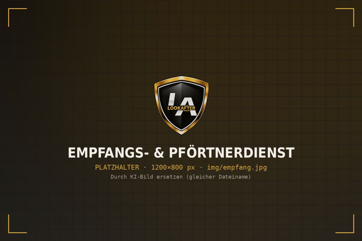 Empfangsdienst am Eingang eines Bürogebäudes